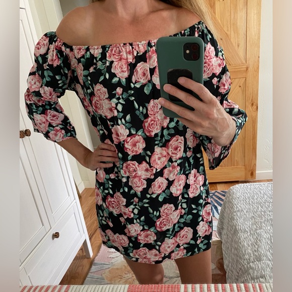 ASOS ✨Reclaimed Vintage Rose Off the Shoulder Tunic Top - Picture 6 of 6